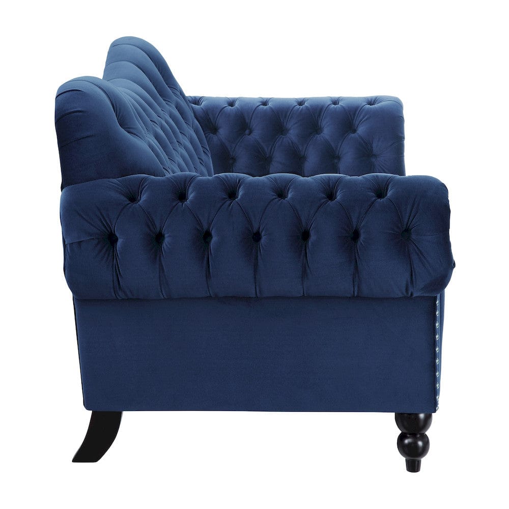Homelegance  - Rosalie Love Seat in Navy blue - 9330BU-2  view 8