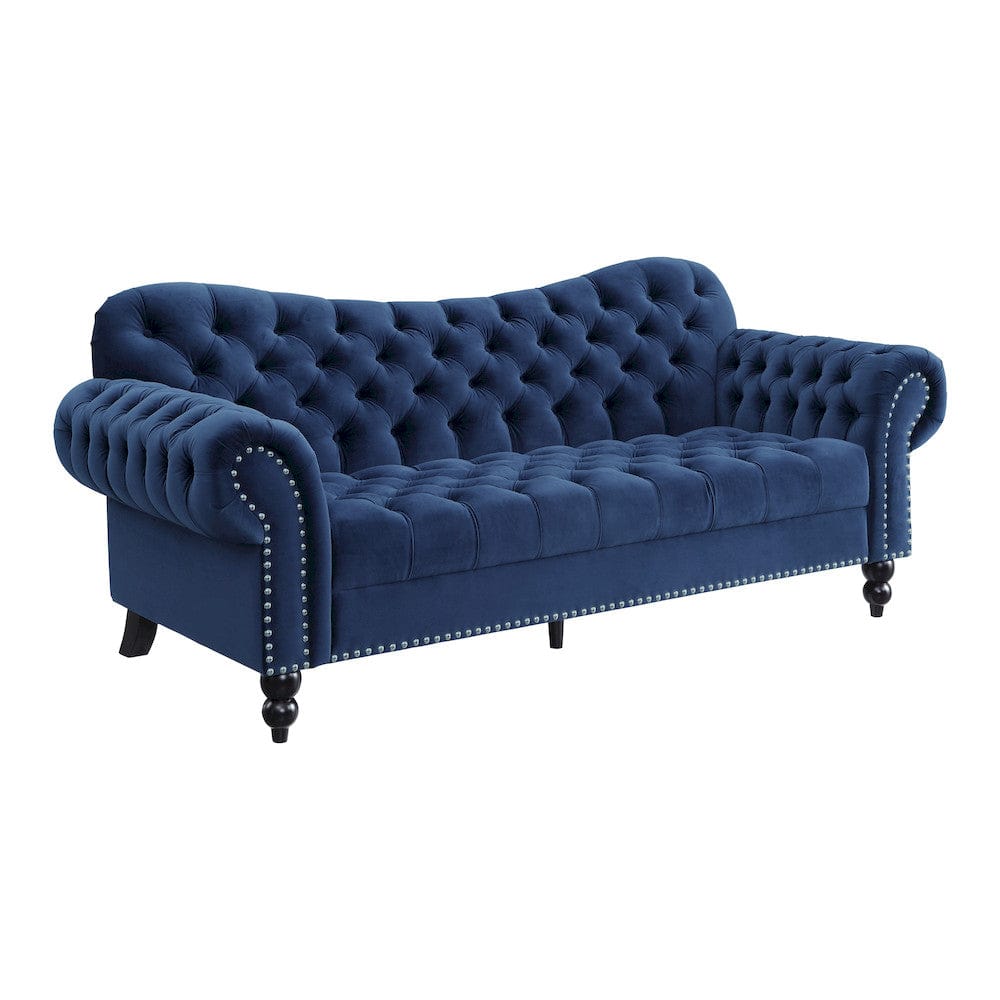 Homelegance  - Rosalie Sofa in Navy blue - 9330BU-3  view 2