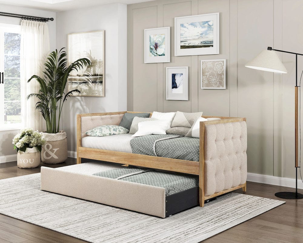 Homelegance  - Roseburg Daybed W/ Trundle in Beige - 4978x  view 6