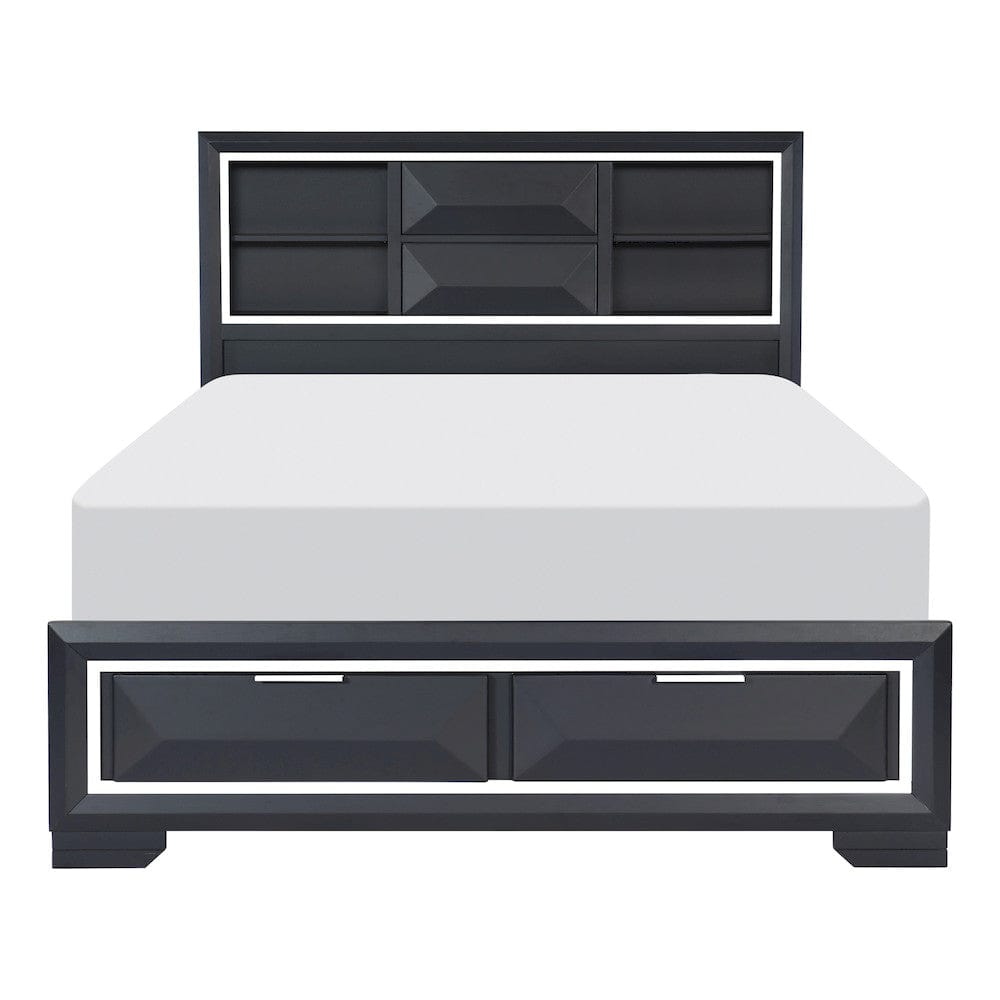 Homelegance  - Rosemont California King Platform Bed W/ Footboard Storage - 1553K-1CKx  view 2