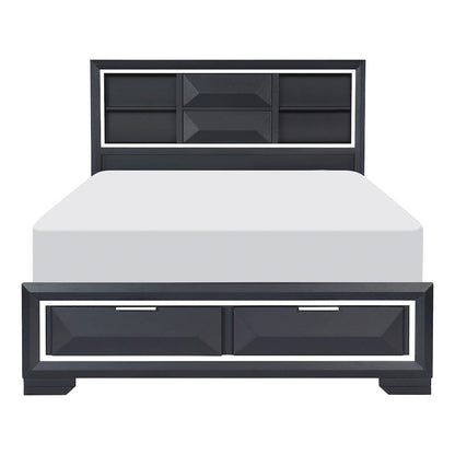 Homelegance  - Rosemont Eastern King Platform Bed W/ Footboard Storage - 1553K-1EKx  view 1