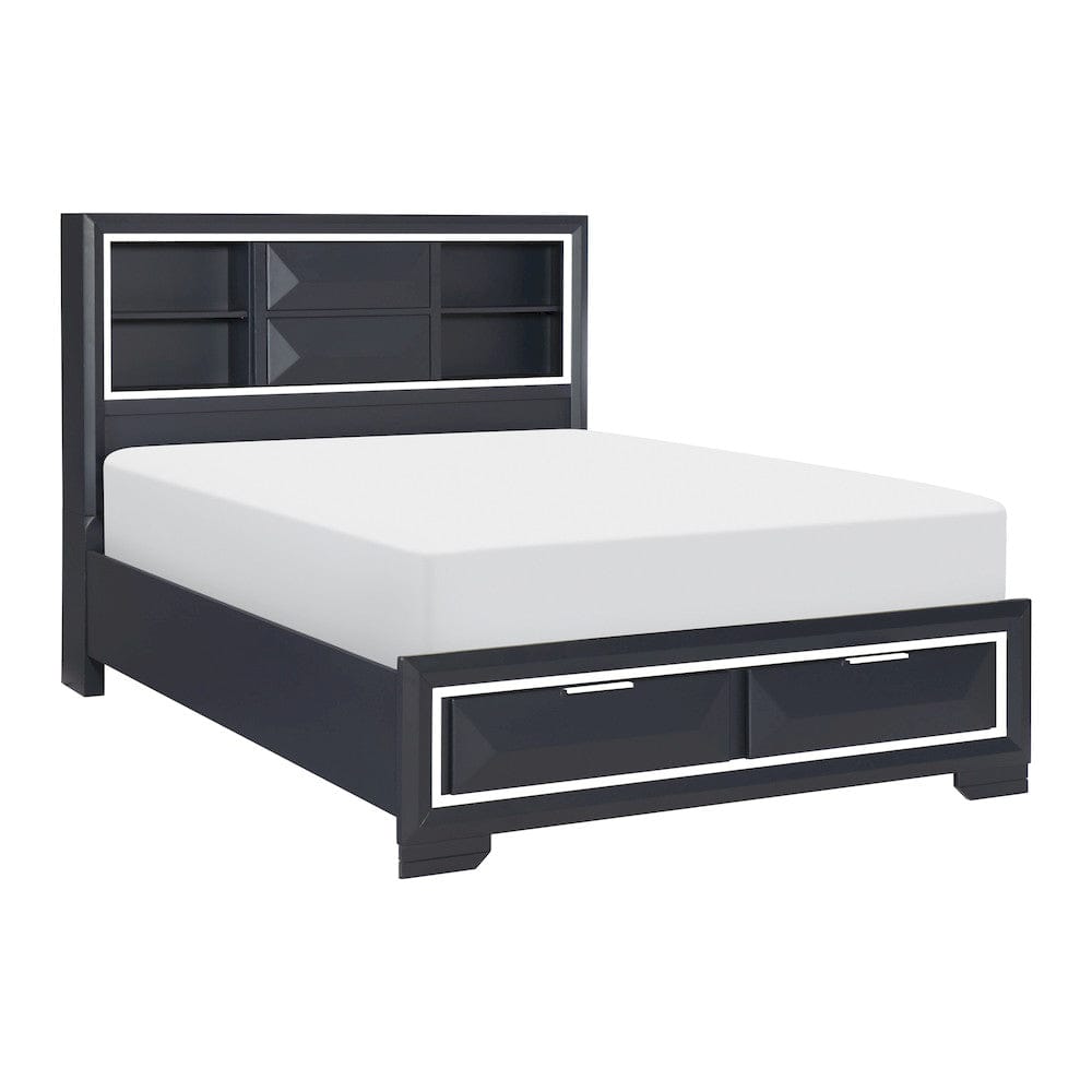 Homelegance  - Rosemont Eastern King Platform Bed W/ Footboard Storage - 1553K-1EKx  view 2
