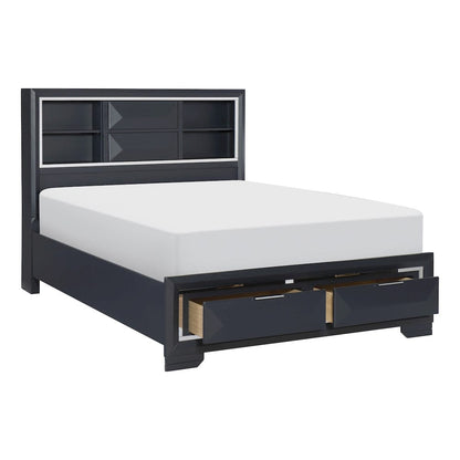 Homelegance  - Rosemont Eastern King Platform Bed W/ Footboard Storage - 1553K-1EKx  view 3