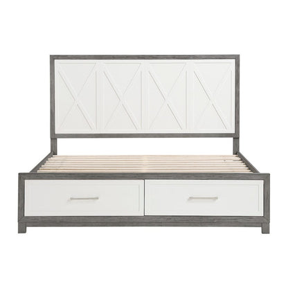 Homelegance  - Rowan Eastern King Platform Bed W/ Footboard Storage - 1366K-1EKx  view 3