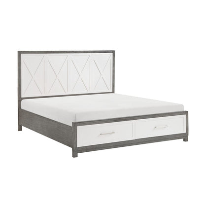 Homelegance  - Rowan Eastern King Platform Bed W/ Footboard Storage - 1366K-1EKx  view 4