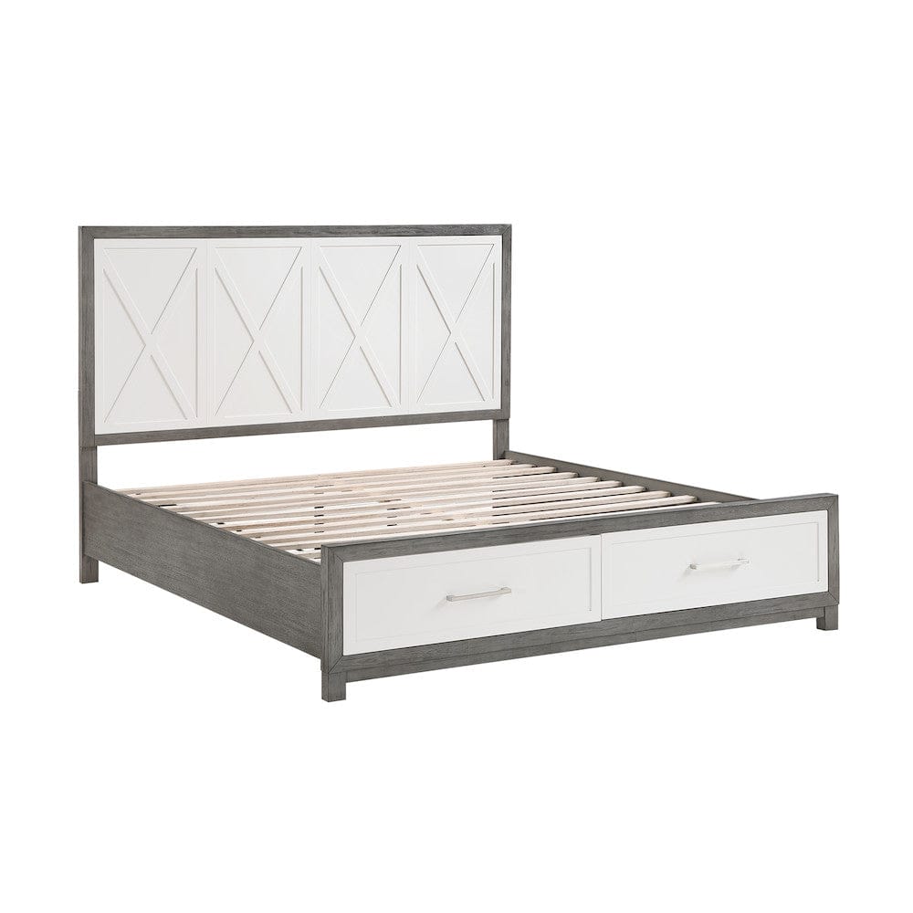 Homelegance  - Rowan Eastern King Platform Bed W/ Footboard Storage - 1366K-1EKx  view 5
