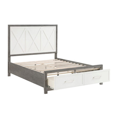 Homelegance  - Rowan Full Platform Bed W/ Footboard Storage - 1366F-1x  view 3