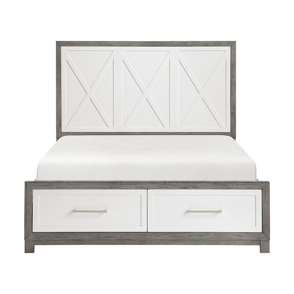 Homelegance  - Rowan Queen Platform Bed W/ Footboard Storage - 1366-1x  view 1