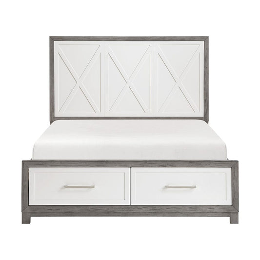 Homelegance  - Rowan Queen Platform Bed W/ Footboard Storage - 1366-1x  view 1