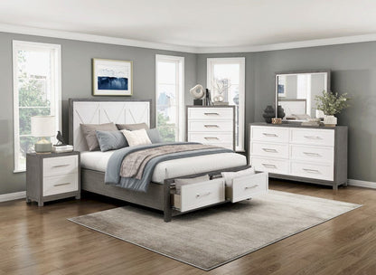 Homelegance  - Rowan Queen Platform Bed W/ Footboard Storage - 1366-1x  view 2