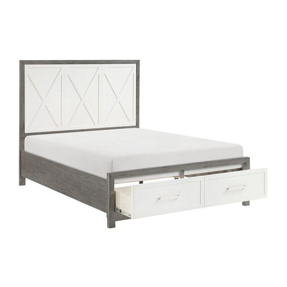 Homelegance  - Rowan Queen Platform Bed W/ Footboard Storage - 1366-1x  view 10