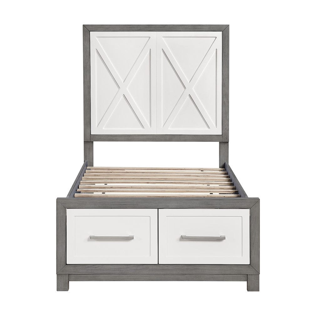 Homelegance  - Rowan Twin Platform Bed W/ Footboard Storage - 1366T-1x  view 4