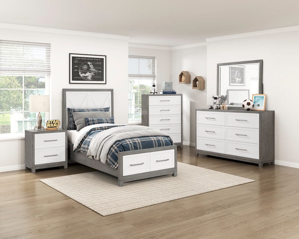 Homelegance  - Rowan Twin Platform Bed W/ Footboard Storage - 1366T-1x  view 10