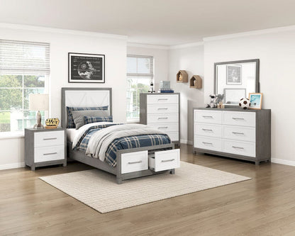 Homelegance  - Rowan Twin Platform Bed W/ Footboard Storage - 1366T-1x  view 11