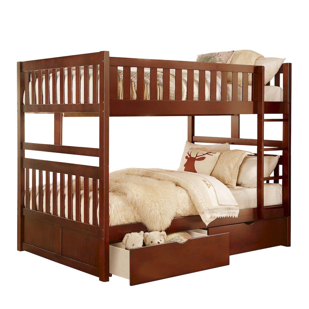 Homelegance  - Rowe Full/Full Bunk Bed W/ Storage Boxes - B2013FFDC-1xT  view 1