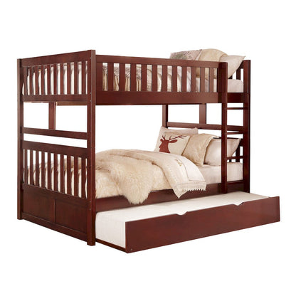 Homelegance  - Rowe Full/Full Bunk Bed W/ Twin Trundle - B2013FFDC-1xR  view 1