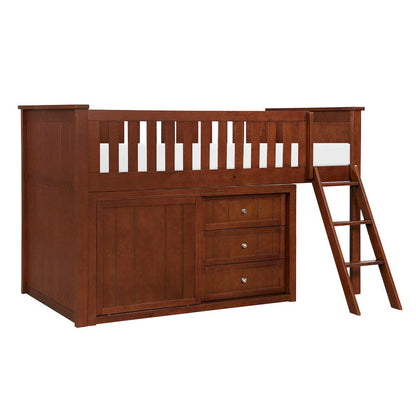 Homelegance  - Rowe Low Loft Bunk W/ Bookcase and 2 Dressers - B2013LLDC-1xBC2DR  view 1
