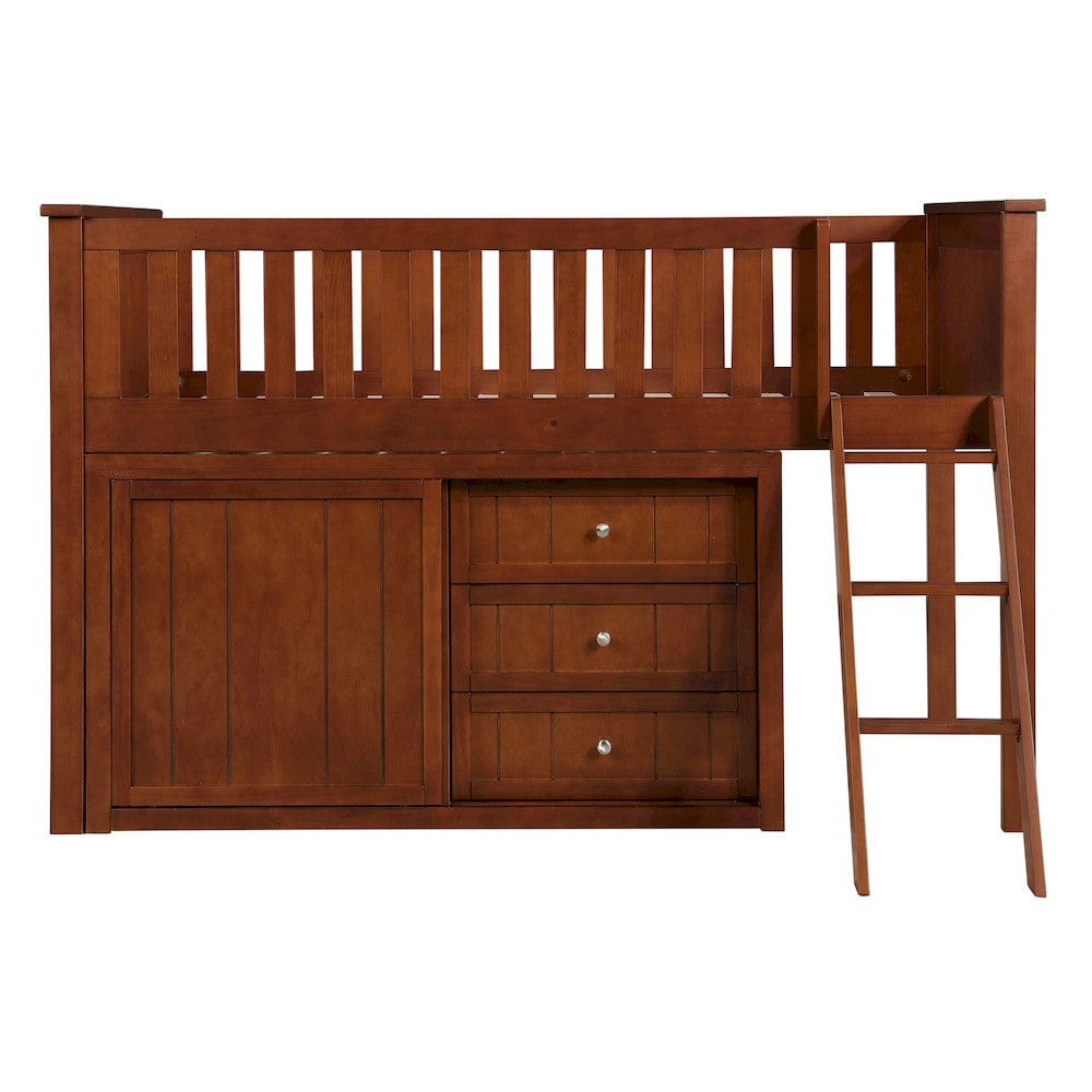 Homelegance  - Rowe Low Loft Bunk W/ Bookcase and 2 Dressers - B2013LLDC-1xBC2DR  view 3