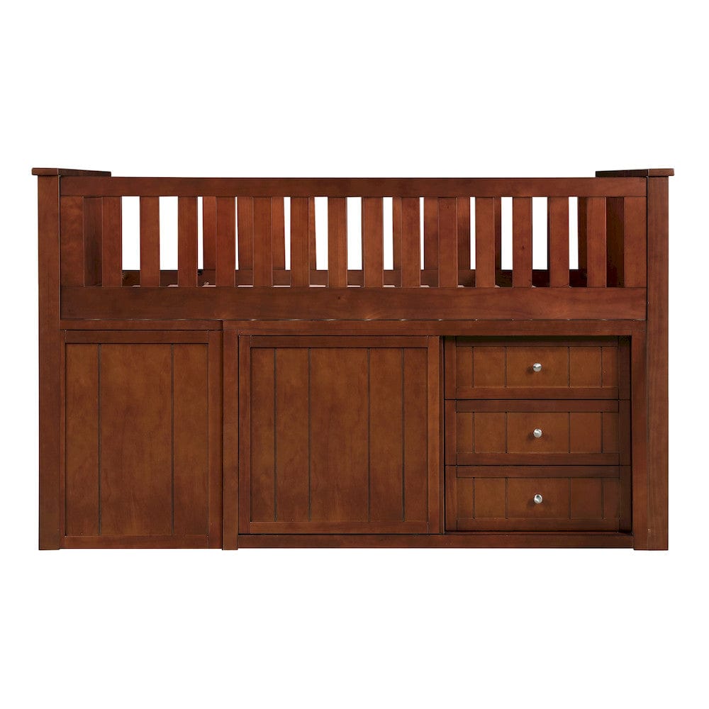 Homelegance  - Rowe Low Loft Bunk W/ Bookcase and 2 Dressers - B2013LLDC-1xBC2DR  view 10