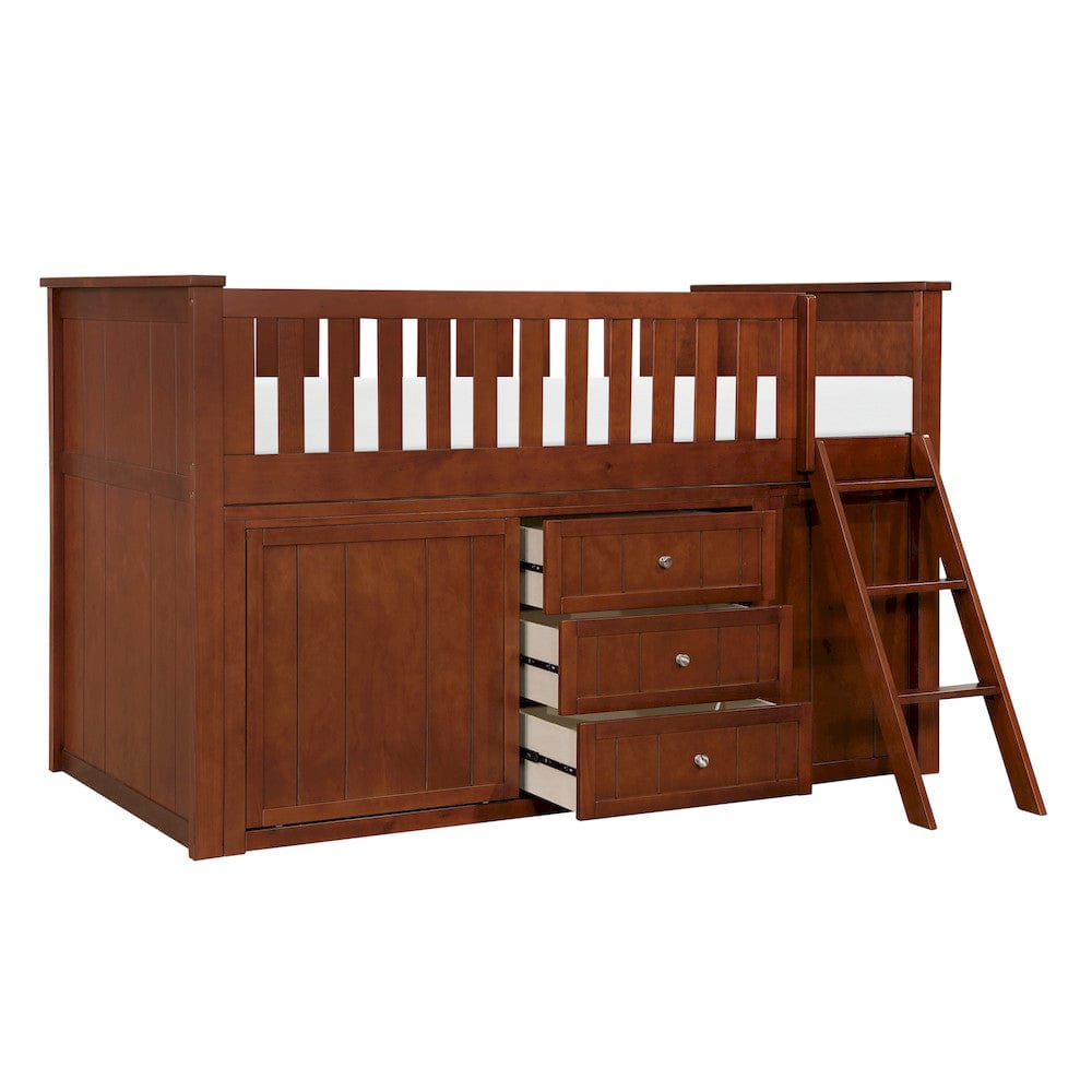 Homelegance  - Rowe Low Loft Bunk W/ Bookcase and 2 Dressers - B2013LLDC-1xBC2DR  view 11