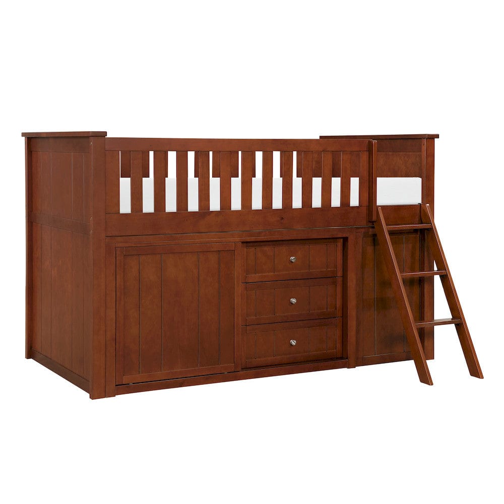 Homelegance  - Rowe Low Loft Bunk W/ Bookcase and Dresser - B2013LLDC-1xBCDR  view 1