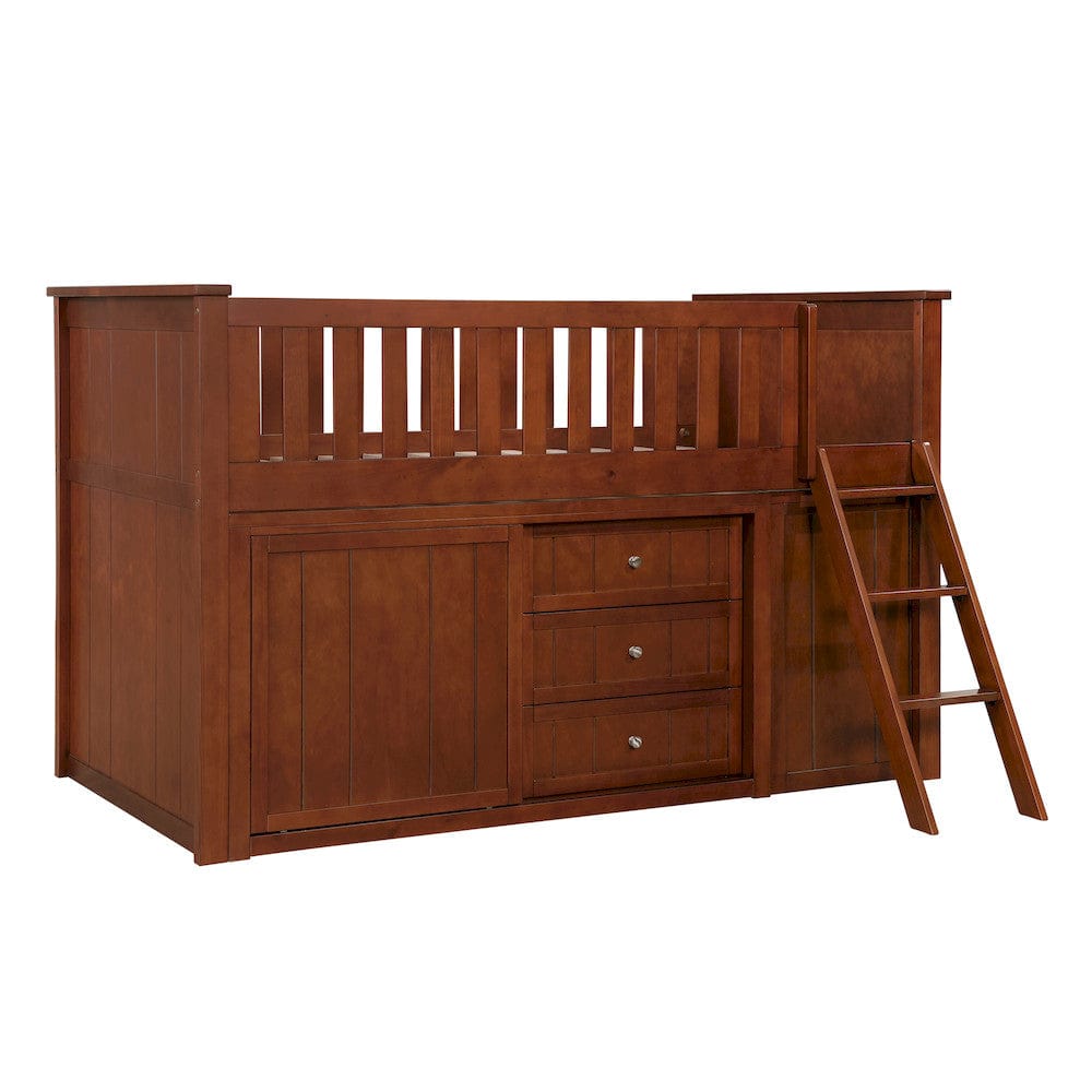 Homelegance  - Rowe Low Loft Bunk W/ Bookcase and Dresser - B2013LLDC-1xBCDR  view 2