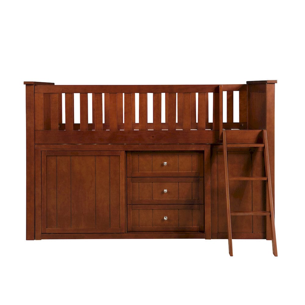 Homelegance  - Rowe Low Loft Bunk W/ Bookcase and Dresser - B2013LLDC-1xBCDR  view 6