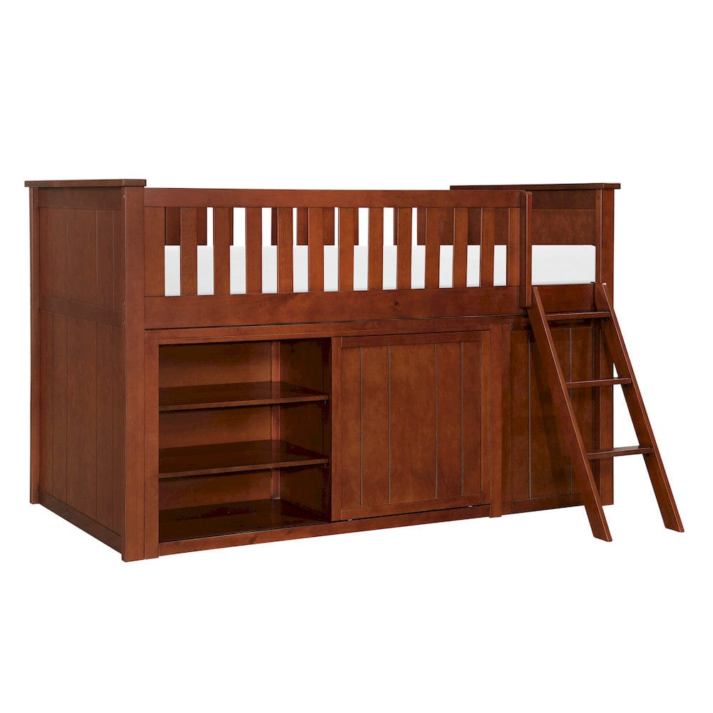 Homelegance  - Rowe Low Loft Bunk W/ Bookcase and Dresser - B2013LLDC-1xBCDR  view 9