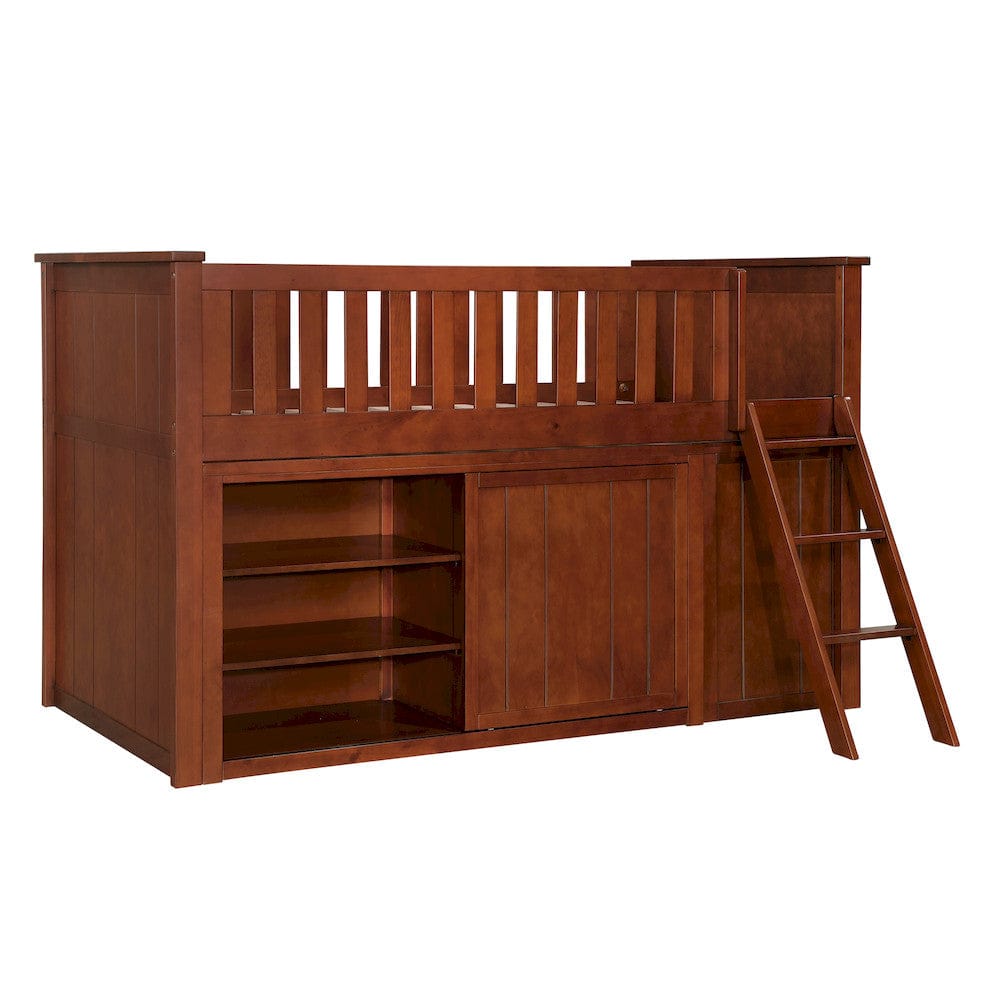 Homelegance  - Rowe Low Loft Bunk W/ Bookcase and Dresser - B2013LLDC-1xBCDR  view 10