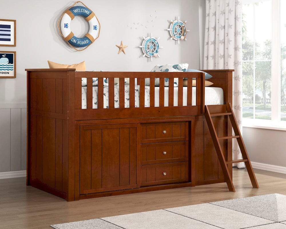Homelegance  - Rowe Low Loft Bunk W/ Bookcase and Dresser - B2013LLDC-1xBCDR  view 11