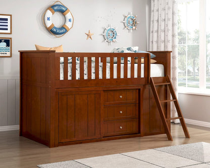 Homelegance  - Rowe Low Loft Bunk W/ Bookcase and Dresser - B2013LLDC-1xBCDR  view 11