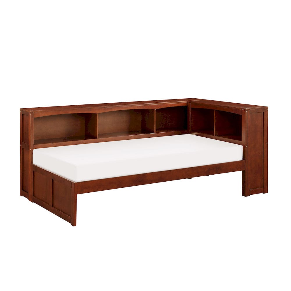 Homelegance  - Rowe Twin Bookcase Corner Platform Bed - B2013BCDC-1BCx  view 1