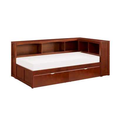 Homelegance  - Rowe Twin Bookcase Corner Platform Bed W/ Storage Boxes - B2013BCDC-1BCTx  view 1