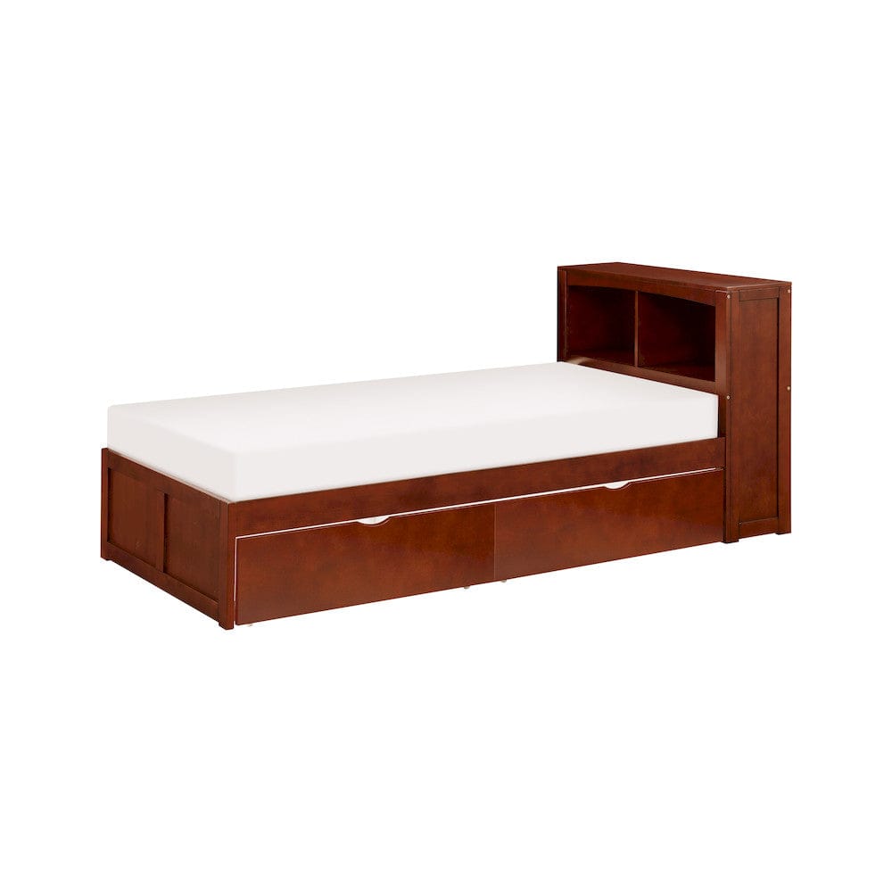 Homelegance  - Rowe Twin Bookcase Platform Bed W/ Storage Boxes - B2013BCDC-1Tx  view 1