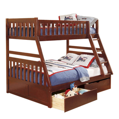 Homelegance  - Rowe Twin/Full Bunk Bed W/ Storage Boxes - B2013TFDC-1xT  view 1