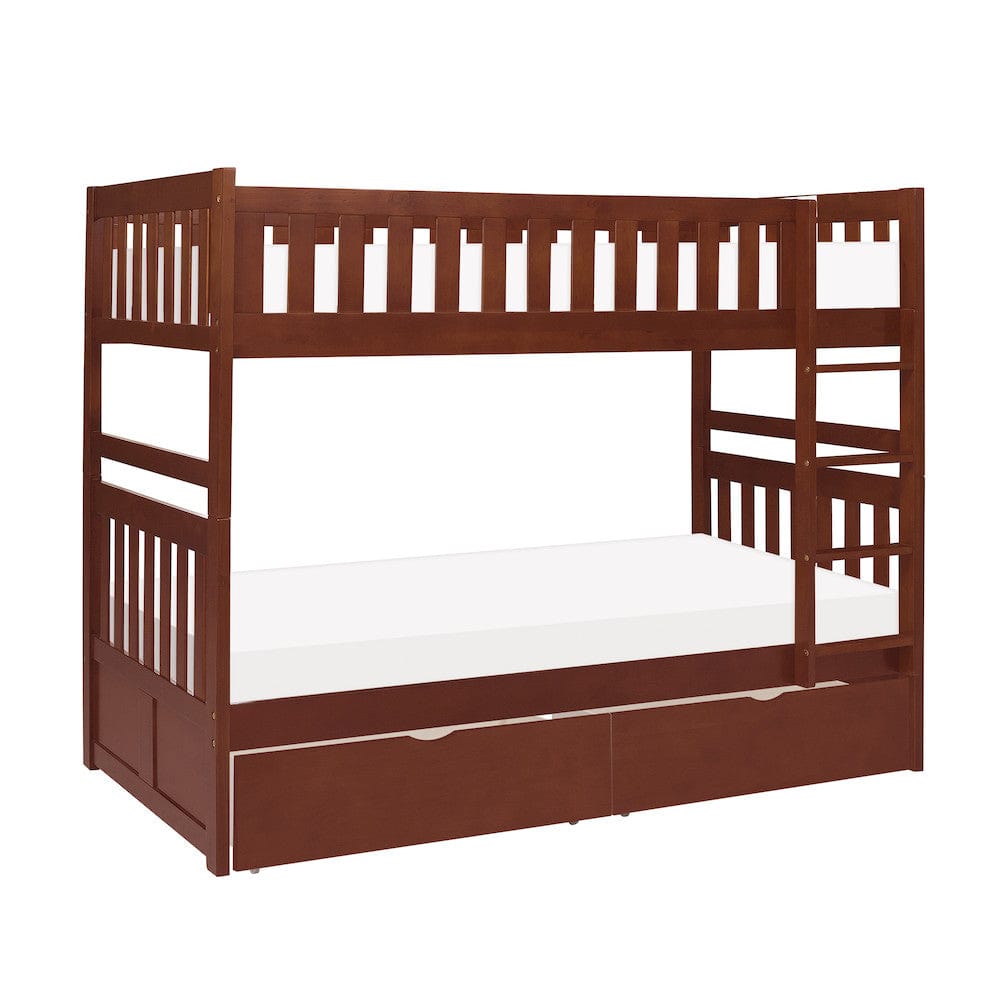 Homelegance  - Rowe Twin/Twin Bunk Bed W/ Storage Boxes - B2013DC-1xT  view 1