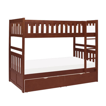 Homelegance  - Rowe Twin/Twin Bunk Bed W/ Storage Boxes - B2013DC-1xT  view 1