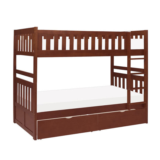 Homelegance  - Rowe Twin/Twin Bunk Bed W/ Storage Boxes - B2013DC-1xT  view 1