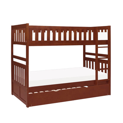 Homelegance  - Rowe Twin/Twin Bunk Bed W/ Twin Trundle - B2013DC-1xR  view 1