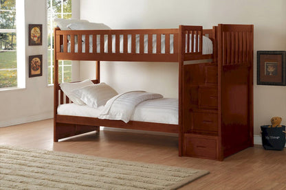 Homelegance  - Rowe Twin/Twin Step Bunk Bed - B2013SBDC-1x  view 2