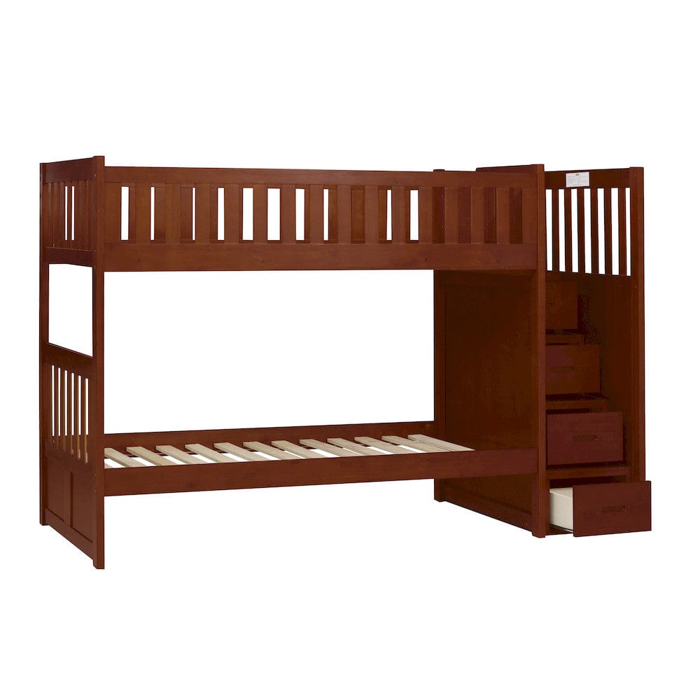 Homelegance  - Rowe Twin/Twin Step Bunk Bed - B2013SBDC-1x  view 6