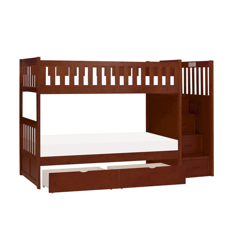 Homelegance  - Rowe Twin/Twin Step Bunk Bed W/ Storage Boxes - B2013SBDC-1xT  view 4