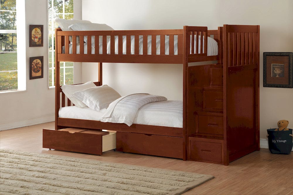Homelegance  - Rowe Twin/Twin Step Bunk Bed W/ Storage Boxes - B2013SBDC-1xT  view 8