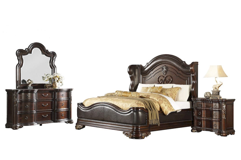 Homelegance  - Royal Highlands Queen Bed in Brown - 1603-1x  view 4