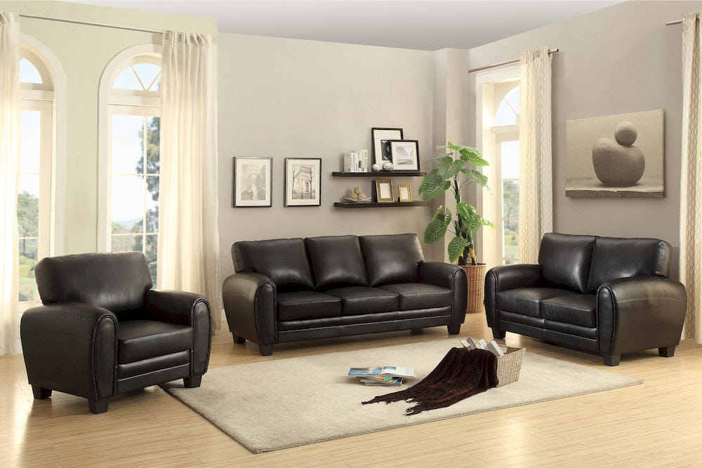 Homelegance  - Rubin Love Seat in Black - 9734BK-2  view 3