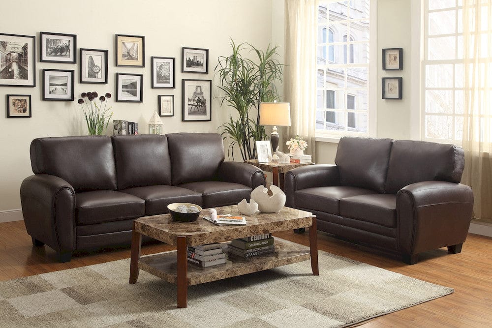 Homelegance  - Rubin Sofa in Dark brown - 9734DB-3  view 3