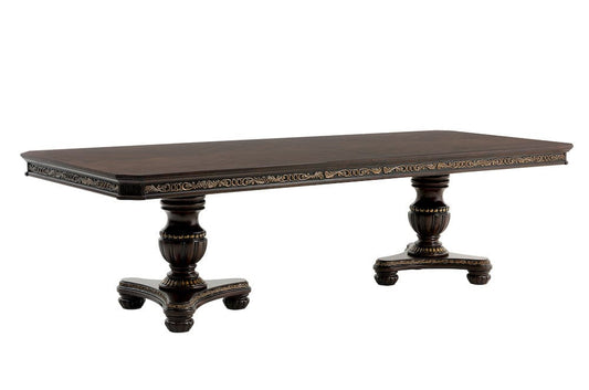 Homelegance  - Russian Hill Double Pedestal Dining Table - 1808-112x  view 2
