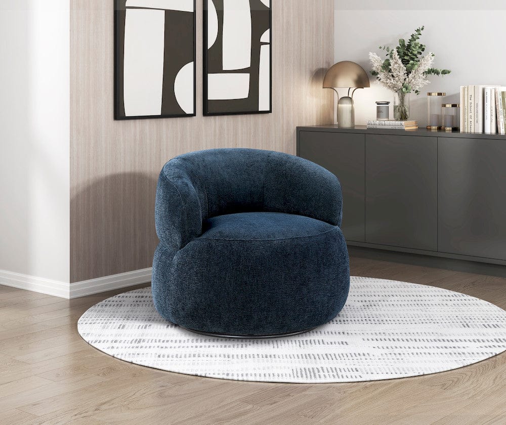 Homelegance  - Ruvo Swivel Chair in Blue - 1241BUE-1  view 8