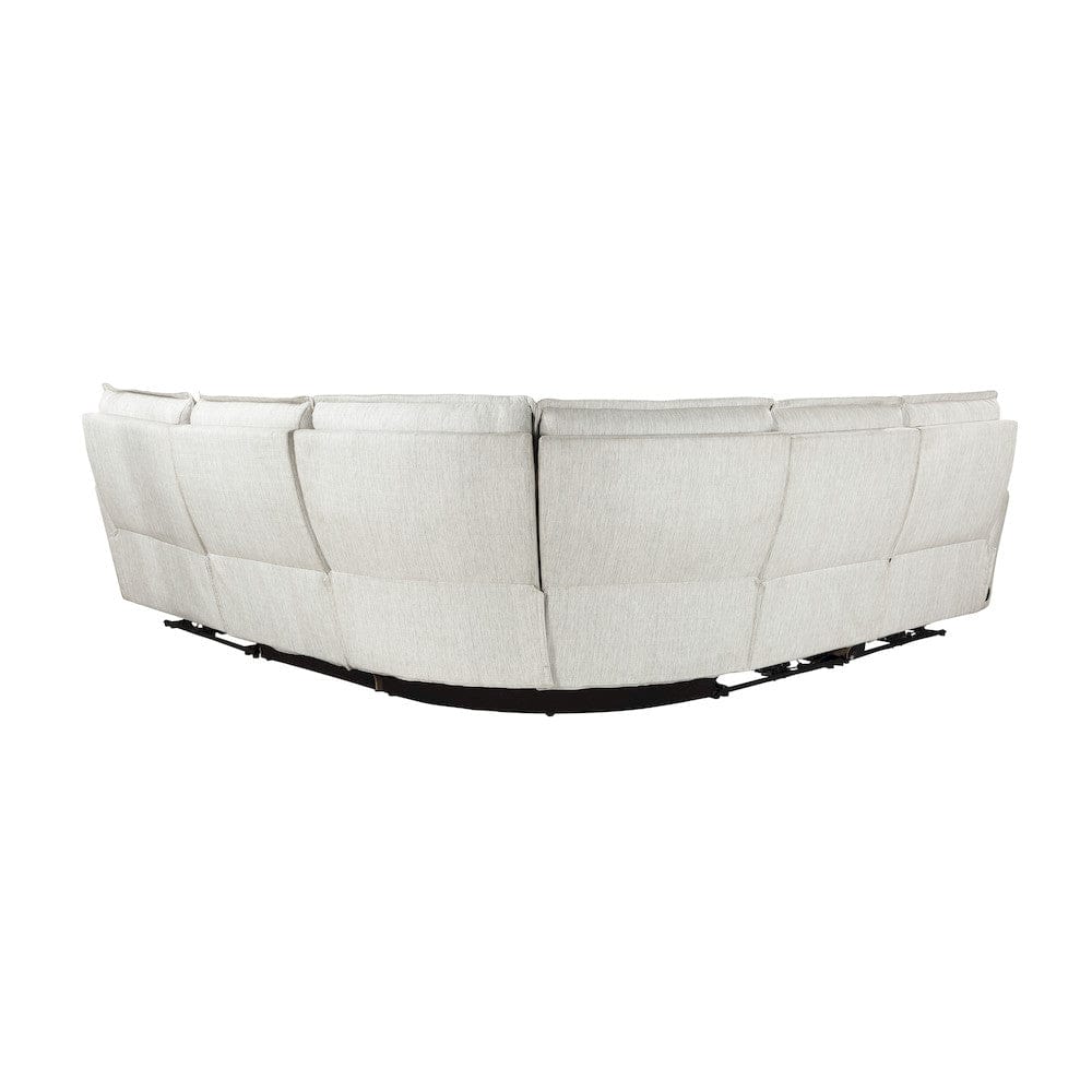 Homelegance  - Salida 5-Piece Modular Power Reclining Sectional W/ Power Headrests in White - 9444HMPx5SCPWH  view 6