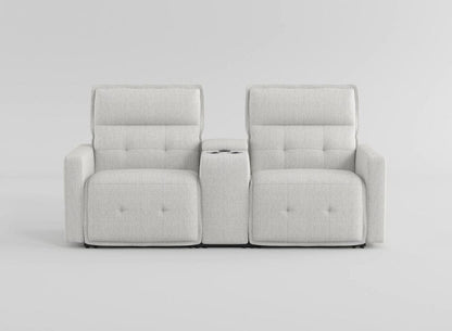 Homelegance  - Salida Power Double Reclining Love Seat W/ Center Console and Power Headrests in White - 9444HMP-2CNPWHx  view 8